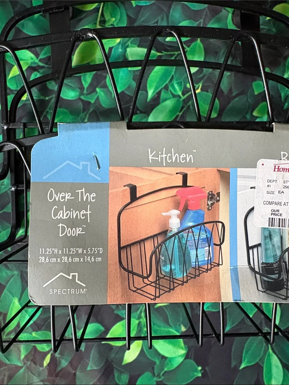 2 Over-the-Cabinet Door Black Wire Storage Basket
